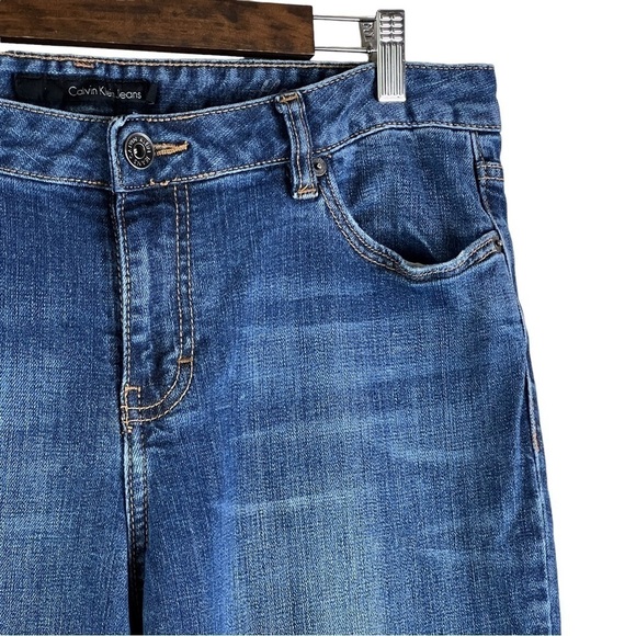 Calvin Klein Jeans Flare Medium Wash Wide Leg Size 12 - Picture 4 of 8